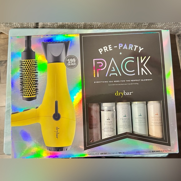 NEW DRYBAR BUTTERCUP PRE PARTY PACK EVERYTHING YOU NEED FOR THE PERFECT BLOWOUT - Picture 1 of 7